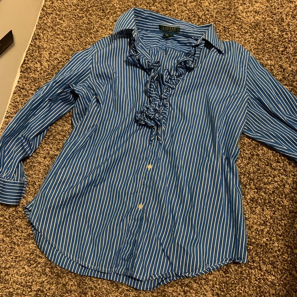 Striped button down